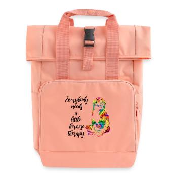 Bernese Mountain Dog - Roll Top Backpack with Two Handles - chintz rose - Front
