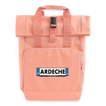 ardèche - Roll Top Backpack with Two Handles - chintz rose - Front