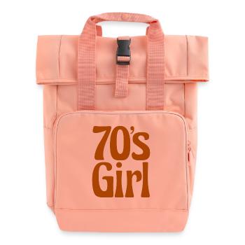70s GIRL Siebziger Jahre 70s 70er - Rolltop Rucksack mit zwei Griffen - Chintzrosa - Vorne