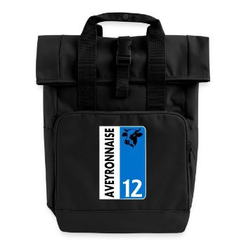 Aveyronnaise - Rolltop Rucksack mit zwei Griffen - Schwarz - Vorne