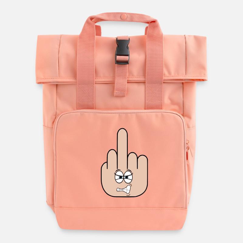 dito medio - Zaino con apertura rolltop e due maniglie - rosa antico