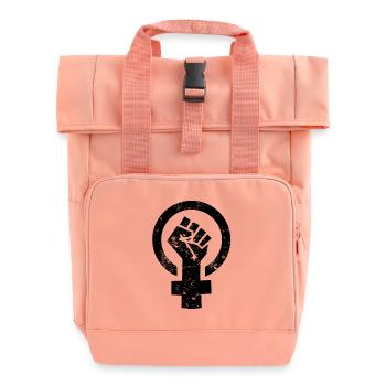Women Power Venus Symbol - Roll Top Backpack with Two Handles - chintz rose - Front
