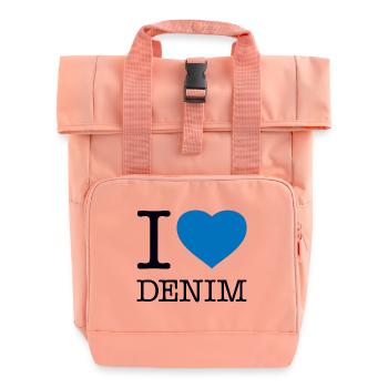 I LOVE DENIM - Rolltop Rucksack mit zwei Griffen - Chintzrosa - Vorne