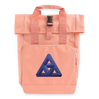 Individuelle Prisma Illusion - Rolltop Rucksack mit zwei Griffen - Chintzrosa - Vorne