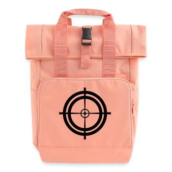 Scharfschütze mit Visier in Rose - Rolltop Rucksack mit zwei Griffen - Chintzrosa - Vorne