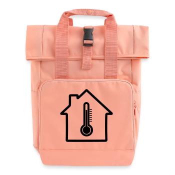 Thermomètre de chauffage domestique - Sac à dos Roll Top à deux anses - rose liberty - Devant