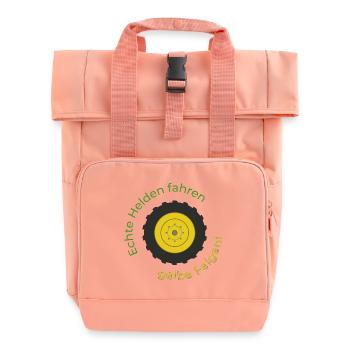Echte Helden fahren gelbe Felgen! - Rolltop Rucksack mit zwei Griffen - Chintzrosa - Vorne