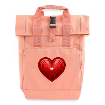 tief_im_HERZEN - Rolltop Rucksack mit zwei Griffen - Chintzrosa - Vorne