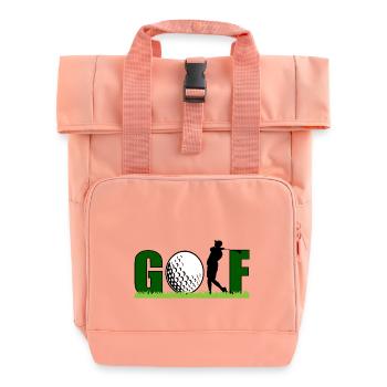 Golf - Roll Top Backpack with Two Handles - chintz rose - Front