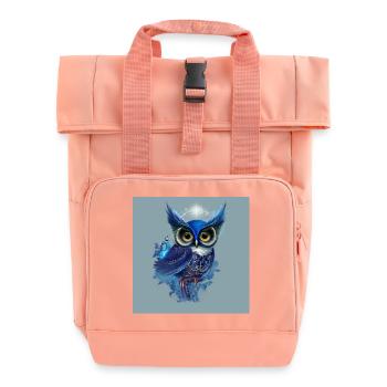 Les oiseaux de proie les plus élégants Le magnifique hibou Fantá - Sac à dos Roll Top à deux anses - rose liberty - Devant
