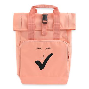 Feines Lächeln Feines Gesicht A01. - Rolltop Rucksack mit zwei Griffen - Chintzrosa - Vorne