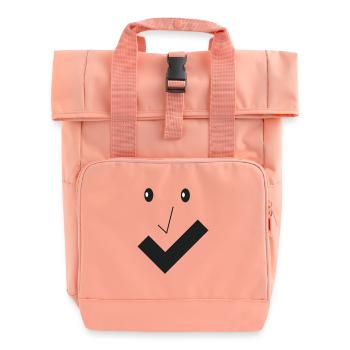 Feines Lächeln - Feines Gesicht B01. - Rolltop Rucksack mit zwei Griffen - Chintzrosa - Vorne