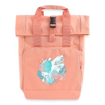 tolle blumen, Frühlingsherzen, valentinstagsmuster - Rolltop Rucksack mit zwei Griffen - Chintzrosa - Vorne