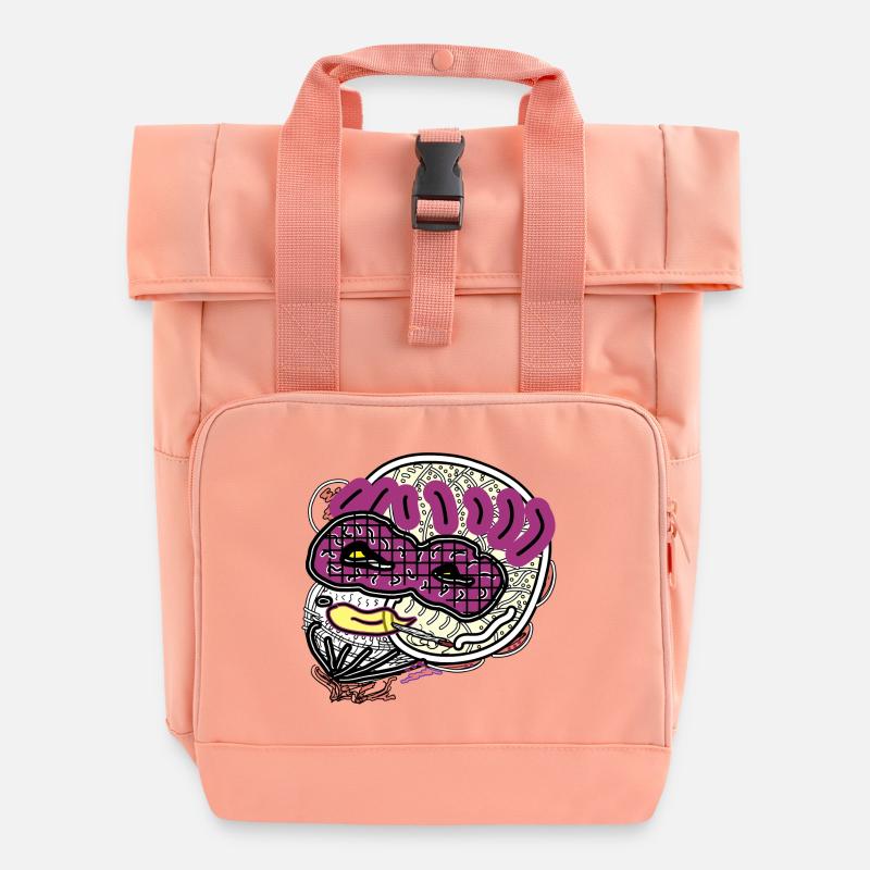 Comic-Mann - Rolltop Rucksack mit zwei Griffen - Chintzrosa