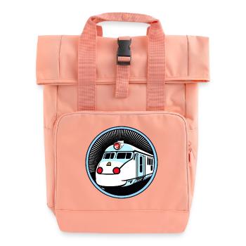 Zug, Lokomotive, Eisenbahn - Rolltop Rucksack mit zwei Griffen - Chintzrosa - Vorne