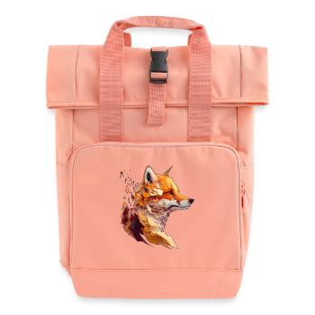 Polygon Fuchs Design, Hübscher Fuchs - Rolltop Rucksack mit zwei Griffen - Chintzrosa - Vorne