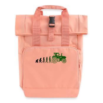 Commercial Vehicle Farmer Evolution Vehicle Tractor - Roll Top Backpack with Two Handles - chintz rose - Front