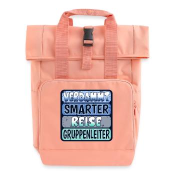 VERDAMMT SMARTER REISE GRUPPENLEITER SPRÜCHE - Rolltop Rucksack mit zwei Griffen - Chintzrosa - Vorne