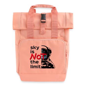 sky is Not the limit black - Rolltop Rucksack mit zwei Griffen - Chintzrosa - Vorne