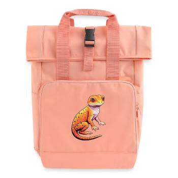 Leopard Gecko - Chromatische Melodien - Rolltop Rucksack mit zwei Griffen - Chintzrosa - Vorne