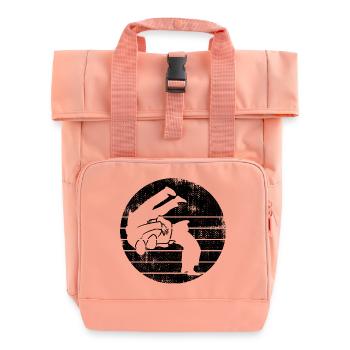 Judo fighters - Roll Top Backpack with Two Handles - chintz rose - Front