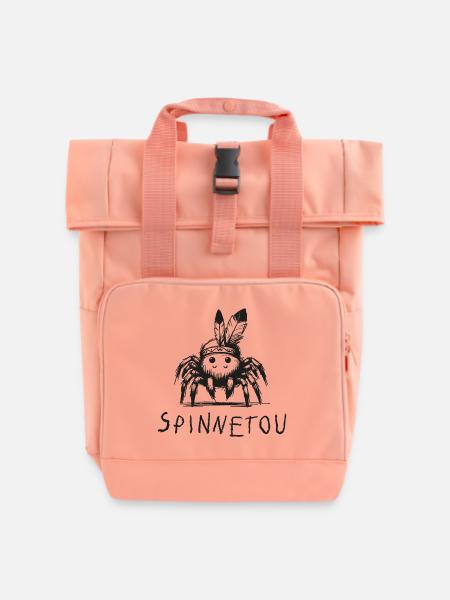 spinnetou wortspiel spinne lustig winnetou - Rolltop Rucksack mit zwei Griffen - Chintzrosa