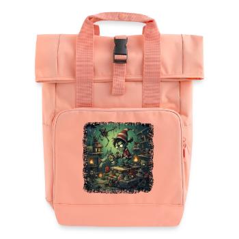 Zombie Imp Factory - Creepy - Roll Top Backpack with Two Handles - chintz rose - Front