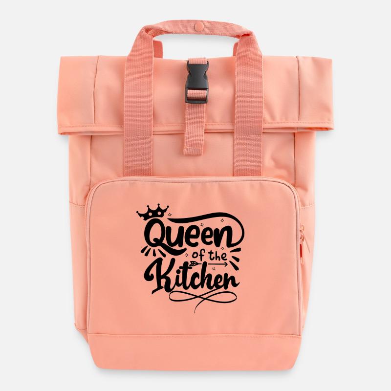 Queen of the Kitchen - Rolltop Rucksack mit zwei Griffen - Chintzrosa