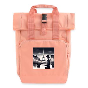 Paris, France, capitale de la France - Sac à dos Roll Top à deux anses - rose liberty - Devant