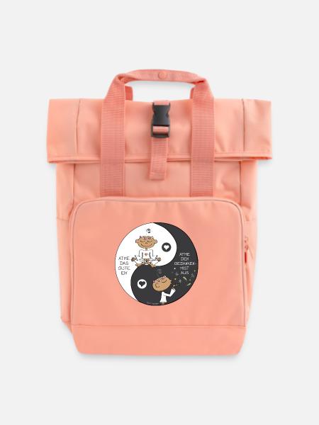 Yin Yang - Rolltop Rucksack mit zwei Griffen - Chintzrosa