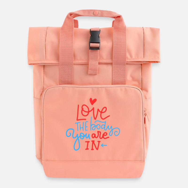 Aimez le corps dans lequel vous êtes - Sac à dos Roll Top à deux anses - rose liberty