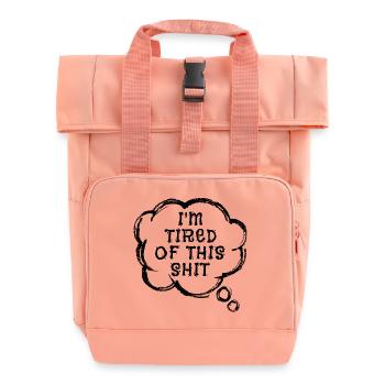 Gleichgültig Is Mir Egal Statement - Rolltop Rucksack mit zwei Griffen - Chintzrosa - Vorne