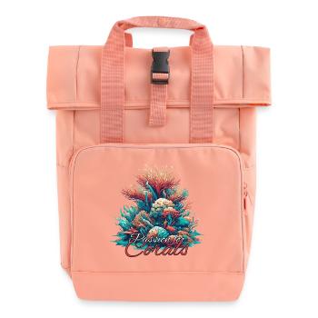 Leidenschaft für Korallen Geschenk - Rolltop Rucksack mit zwei Griffen - Chintzrosa - Vorne