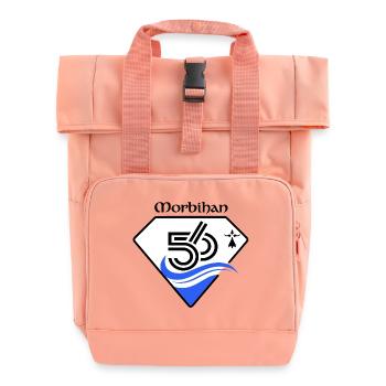 Morbihan - Roll Top Backpack with Two Handles - chintz rose - Front