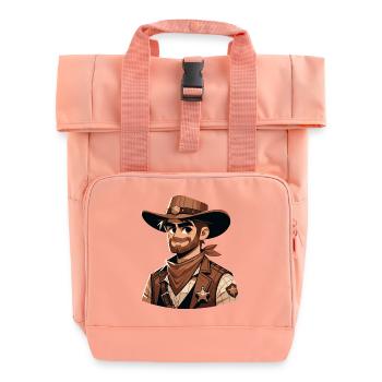 Shérif de dessin animé - Sac à dos Roll Top à deux anses - rose liberty - Devant