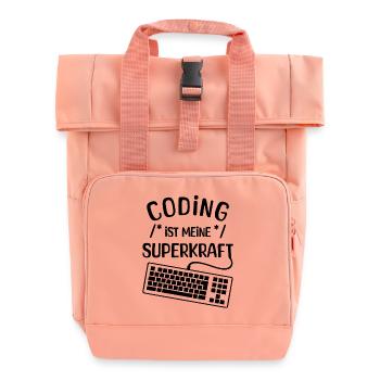 Développeur de déclaration de code informatique Computergeek - Sac à dos Roll Top à deux anses - rose liberty - Devant