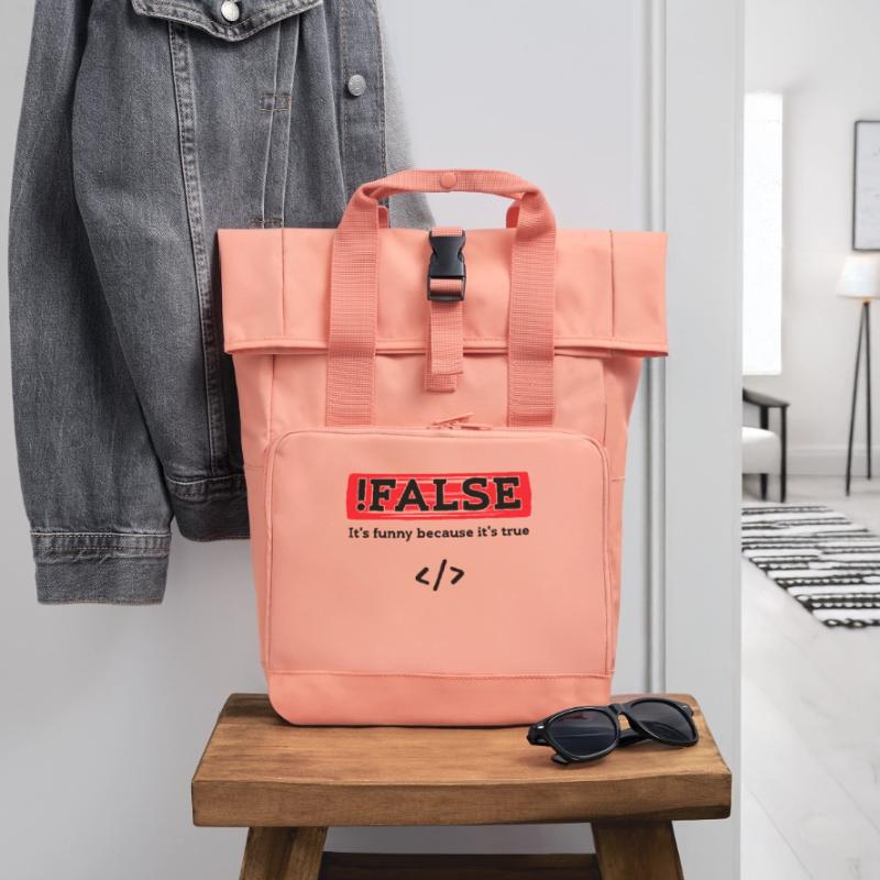 Code Debug Programmierer Developer Lustige Sprüche Rolltop Rucksack mit zwei Griffen