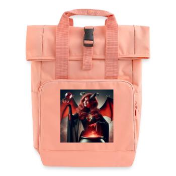 She-Devil - Roll Top Backpack with Two Handles - chintz rose - Front