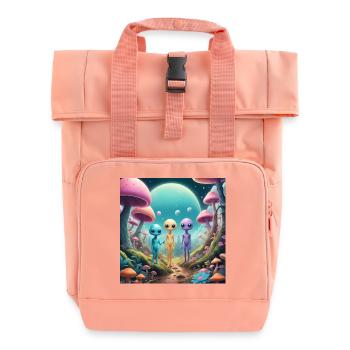 Aliens - Roll Top Backpack with Two Handles - chintz rose - Front