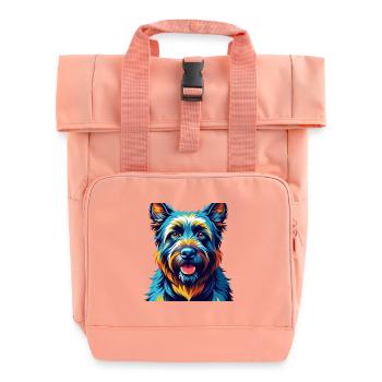 Bouvier des Ardennes Chien Race Dessin Animé Kawaii - Sac à dos Roll Top à deux anses - rose liberty - Devant