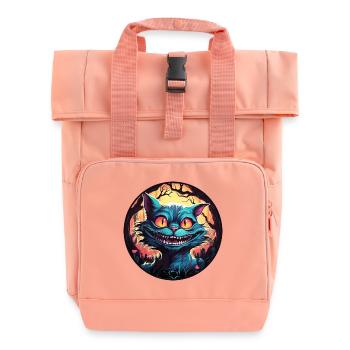 Grinsekatze Alice im Wunderland Kreis - Rolltop Rucksack mit zwei Griffen - Chintzrosa - Vorne