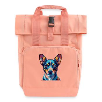 Decker Rat Terrier Chien Race Dessin Animé Kawaii - Sac à dos Roll Top à deux anses - rose liberty - Devant