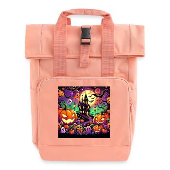 Halloween-Tag - Rolltop Rucksack mit zwei Griffen - Chintzrosa - Vorne