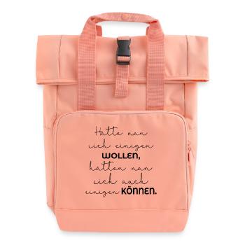 EINIGUNG WOLLEN - VETRAUEN KÖNNEN - Rolltop Rucksack mit zwei Griffen - Chintzrosa - Vorne