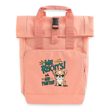 Mir reichts ich geh Painten - Grummel Chihuahua - Rolltop Rucksack mit zwei Griffen - Chintzrosa - Vorne