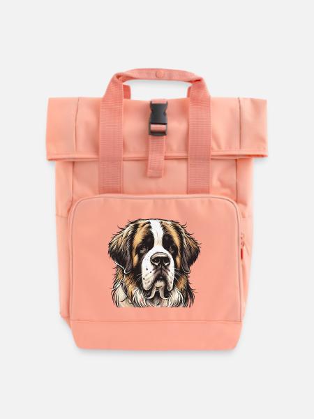 Bernhardiner - Rolltop Rucksack mit zwei Griffen - Chintzrosa