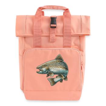 Lachs - Rolltop Rucksack mit zwei Griffen - Chintzrosa - Vorne