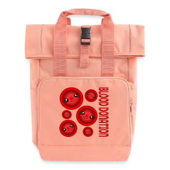 DON DE SANG Donneurs - Sac à dos Roll Top à deux anses - rose liberty - Devant