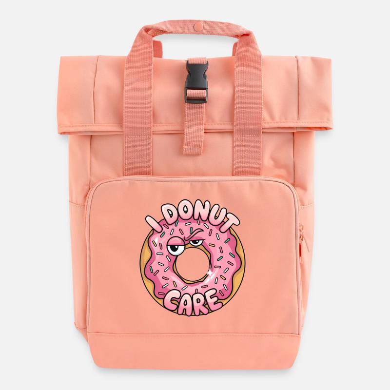 Donut-Pflege - Rolltop Rucksack mit zwei Griffen - Chintzrosa