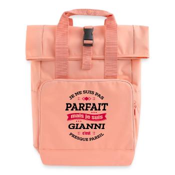GIANNI PARFAIT - PRENOM GIANNI - Sac à dos Roll Top à deux anses - rose liberty - Devant